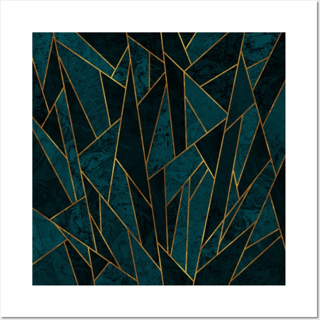 Shattered Teal and Turquoise Mosaic Wall Art by Ambience Art